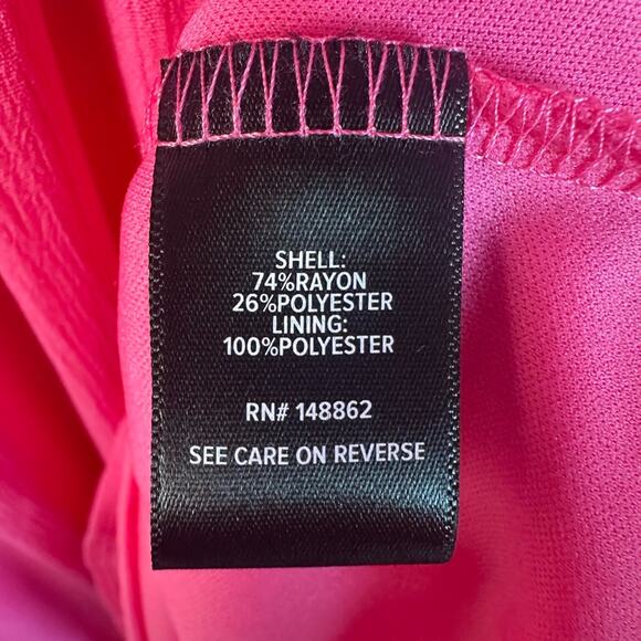 Torrid v-neck Hi Low Waist Tunic dress pocket spring hot pink coquette plus size - Picture 10 of 15